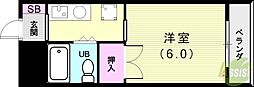 サンライフ伊川谷 1Kの間取図画像