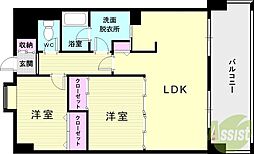 サントピア須磨 2LDKの間取図画像