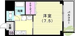 アンペリエ 1Kの間取図画像