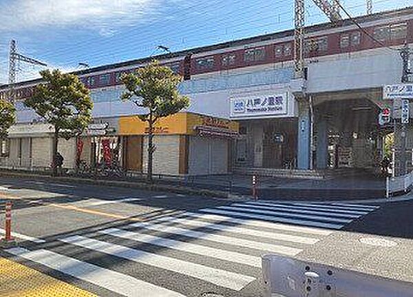 八戸ノ里駅_近鉄奈良線 1350m