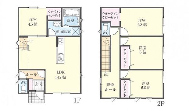 4LDKの間取りです。