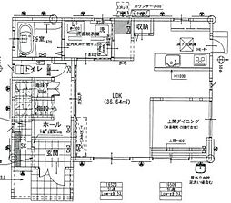 大字赤江　中古戸建 2LDKの間取り