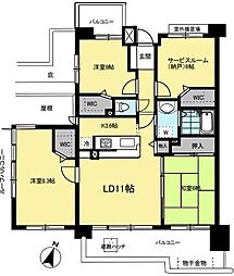 グランシエロ川口 3SLDKの間取り
