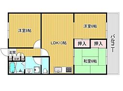 メゾン新郷 3LDKの間取図画像