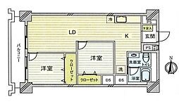ウィンザーハイム西川口 2LDKの間取図画像