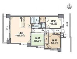 親水公園第2ダイヤモンドマンション 2SLDKの間取図画像