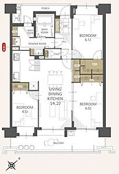 ダイアパレス南鳩ケ谷グランエール 3LDKの間取図画像