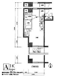 WELT川口並木 ワンルームの間取図画像