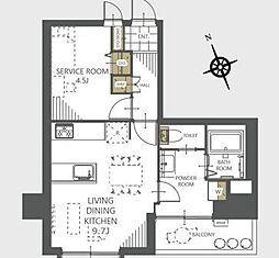 サーラ川口128 1LDKの間取図画像
