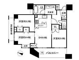 ベリテージ川口並木 3DKの間取図画像
