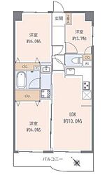 エクレール東川口 3LDKの間取図画像