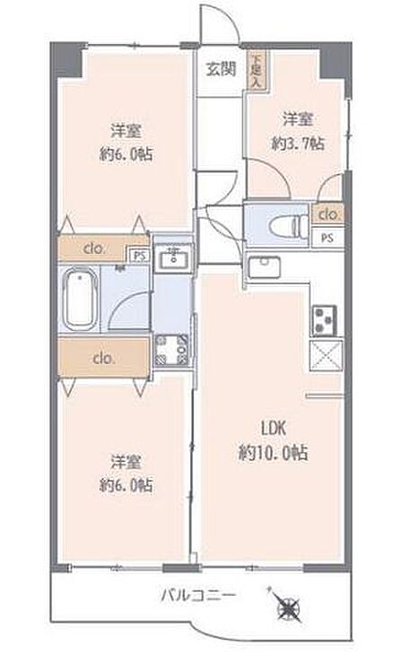 3LDK 間取り