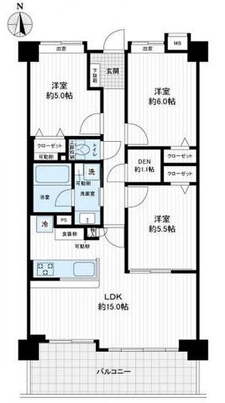 3LDK 間取り