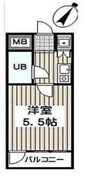 クリオ西川口壱番館 1Kの間取図画像