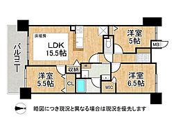 パデシオン桃山 3LDKの間取図画像