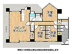 エンゼル・レイクハウス西大津 2LDKの間取図画像