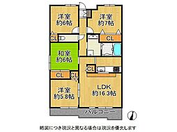 パデシオン桃山南 4LDKの間取図画像