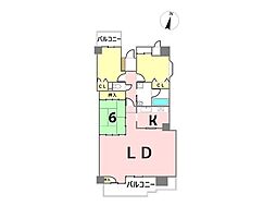 白水公園ハイツ 3LDKの間取図画像