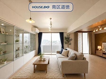 ナチュラルなデザインと広々空間が魅力!※実際の写真に家具や調度品をCG合成したものです。(家具等は販売に含まれておりません)