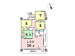 アクアディア内田橋 4LDKの間取図画像