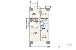 ヴェレーナグラン赤羽北フロント 3LDKの間取り