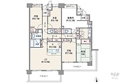コスモ川口栄町 5LDKの間取図画像