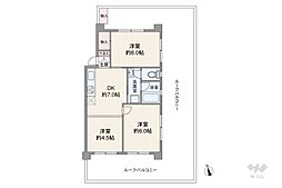 第四高島平マイコーポ 3DKの間取図画像
