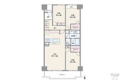 成増ハウス 3LDKの間取図画像