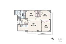 群峰小豆沢グレースマンション 3LDKの間取図画像