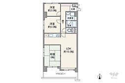 ハイツ川口幸町 3LDKの間取図画像