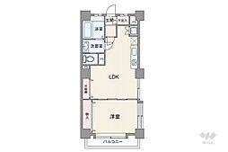 川口ファミリーマンション 1LDKの間取図画像