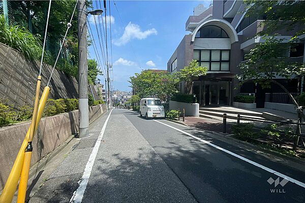 敷地の西側前面道路（南側から）