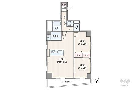 2LDK 間取り