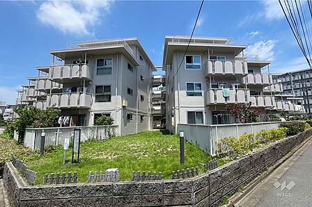 敷地の東側前面道路（南東側から）