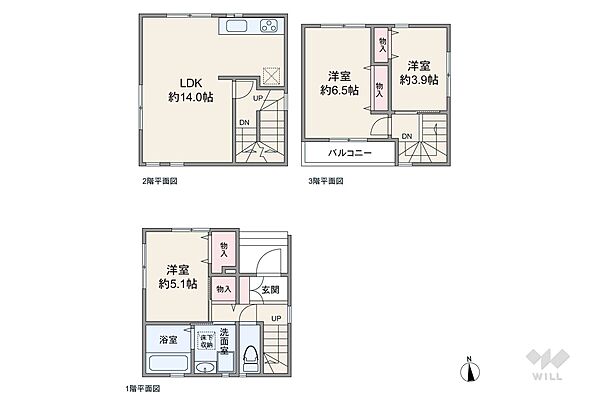 間取りは延床面積76.12平米の3LDK。