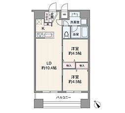 メインステージ王子 2LDKの間取図画像