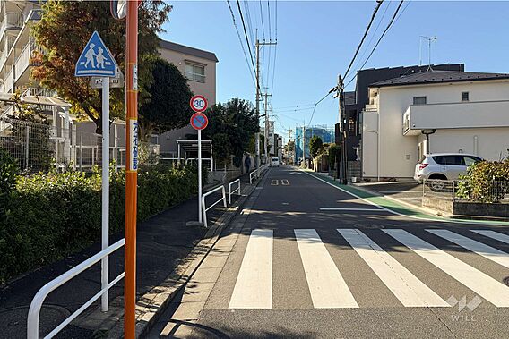 敷地北側の前面...