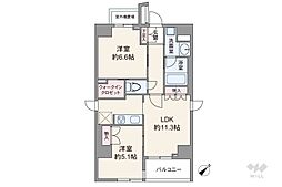 グランドコンシェルジュ西巣鴨アジールコート 2LDKの間取図画像