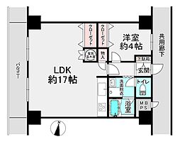 ダイアパレス北5条 1LDKの間取図画像
