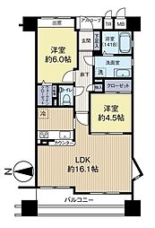 ルイシャトレ本町西 2LDKの間取図画像