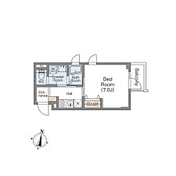 Sablier 1Kの間取図画像