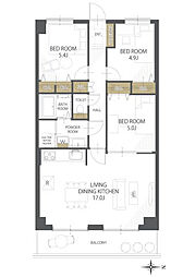 間取図画像 3LDK