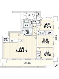 シティライフ山王公園南 3LDKの間取図画像