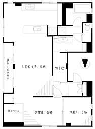 よつわビル 3階2LDKの間取り