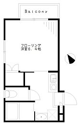 グローブタウン井草 1Kの間取図画像
