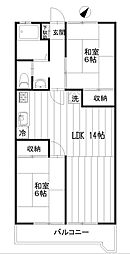 パークサイド善福寺 2LDKの間取図画像