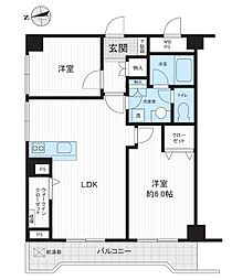 サニーハイツ 2LDKの間取図画像