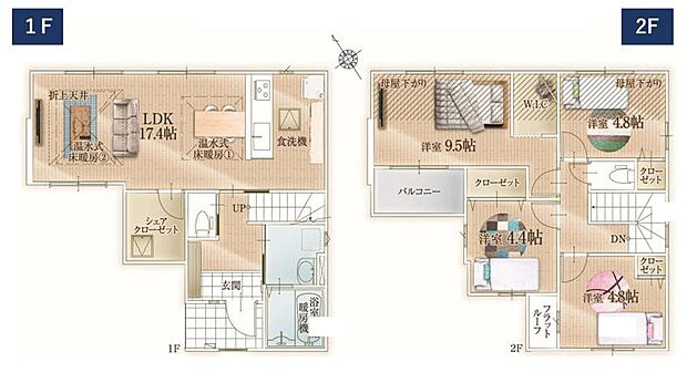 建物10年瑕疵保証付(主要構造部分のみ対象)／地盤20年保証