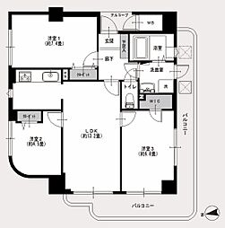 サーパス日吉 3LDKの間取図画像