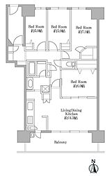 ザクス 4LDKの間取図画像